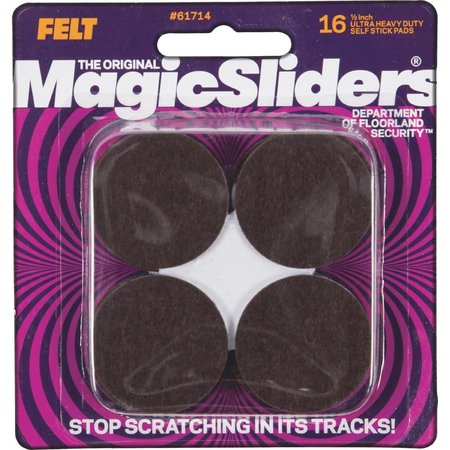 MAGIC SLIDERS L P 8Pk 1.5" Rnd Felt Pad 61714A